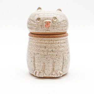 Cat Jar - Speckled White 3