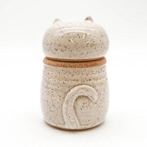 Cat Jar - Speckled White 3