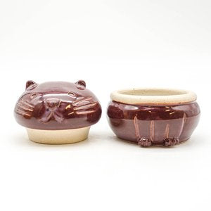 Cat Jar - Maroon