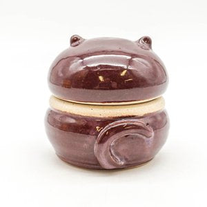 Cat Jar - Maroon