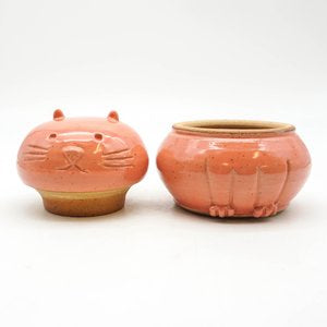 Cat Jar - Small Peach
