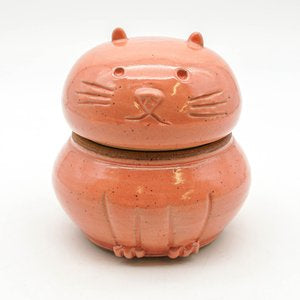 Cat Jar - Small Peach