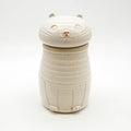 Tall Cat Urn - White