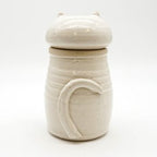 Tall Cat Urn - White