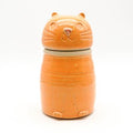 Tall Cat Urn - Orange
