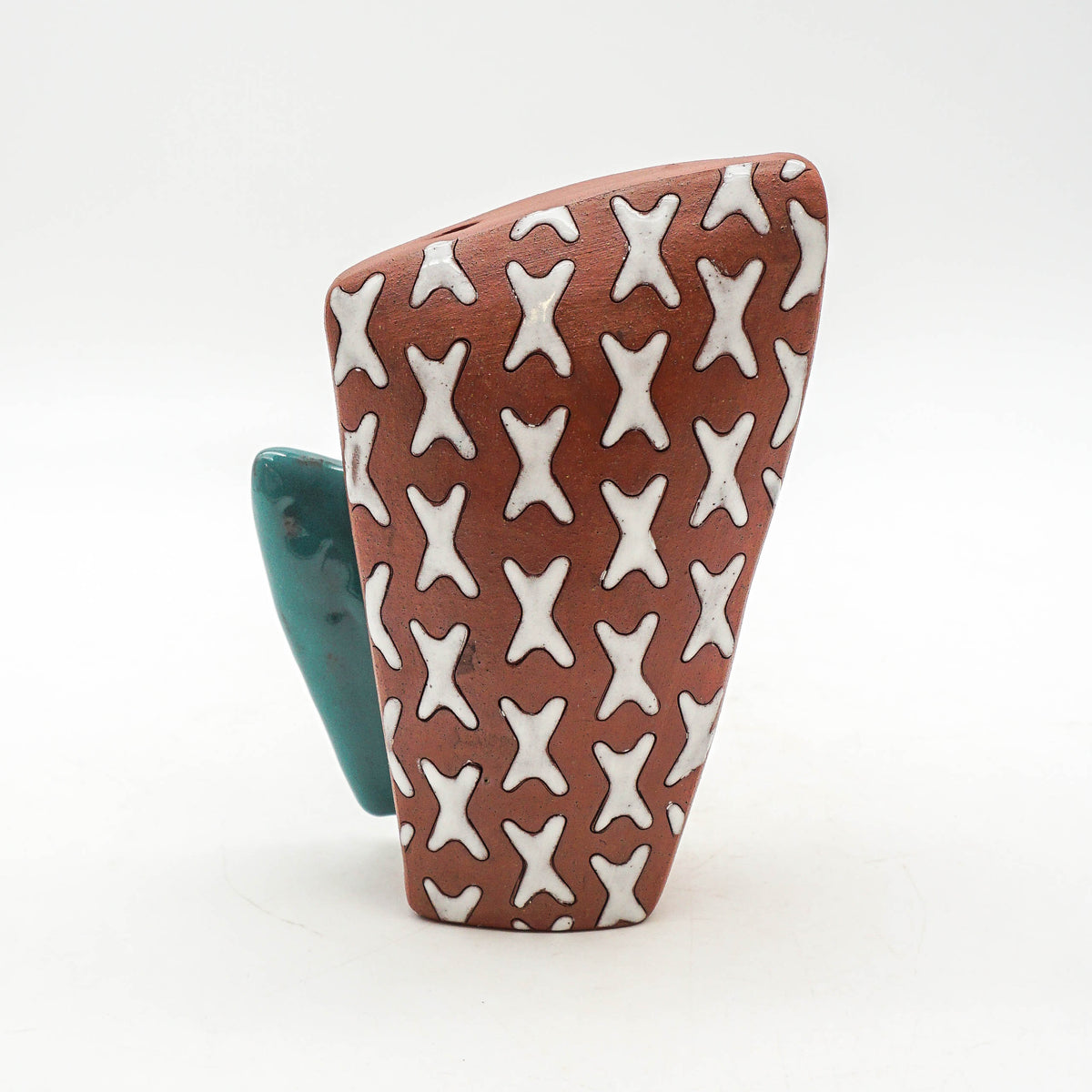 Vase - White and Blue