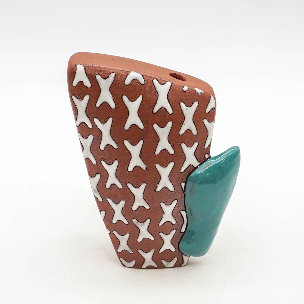 Vase - White and Blue