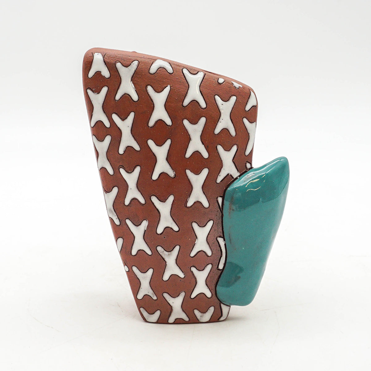 Vase - White and Blue