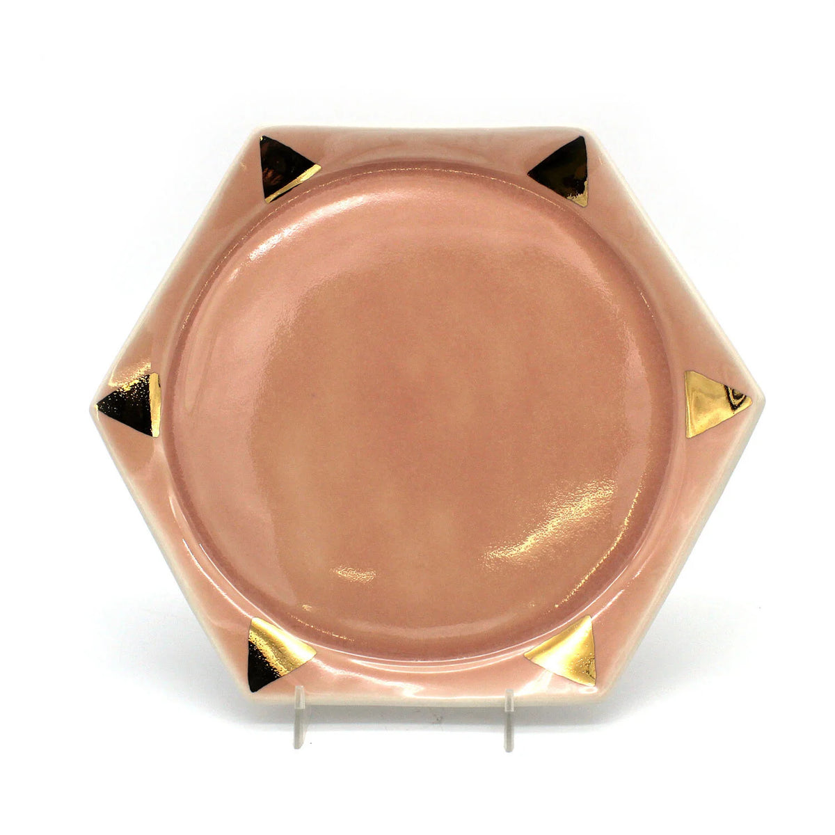 Peach Hexagon Plate