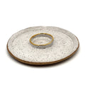 Sm. Whitespeckled Condiment Plate