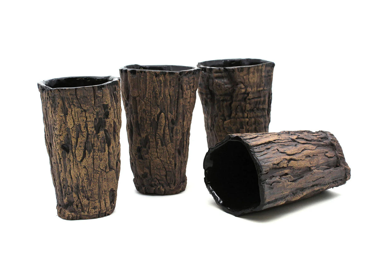 Tree Bark Tumblers - Set of 4