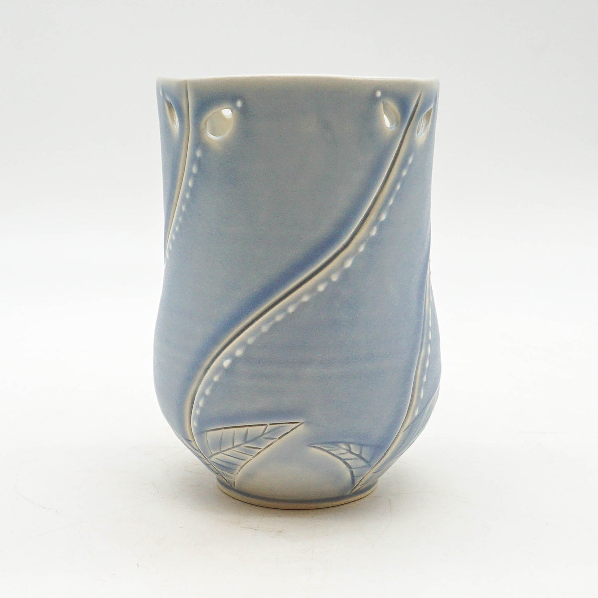 Periwinkle Leaf Vase