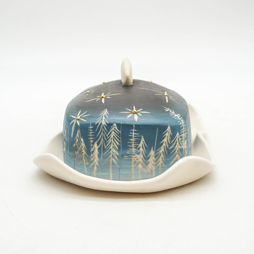 Winter Night Butter Dish