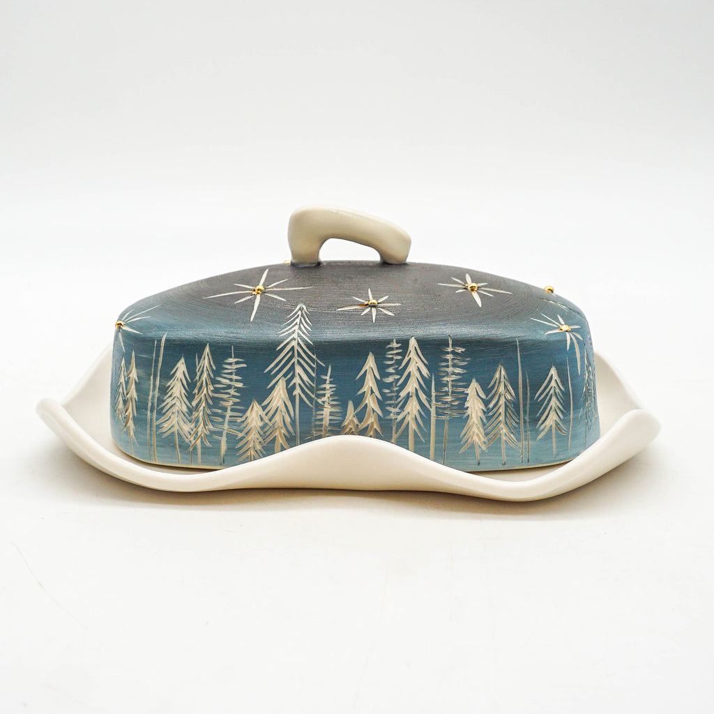 Winter Night Butter Dish