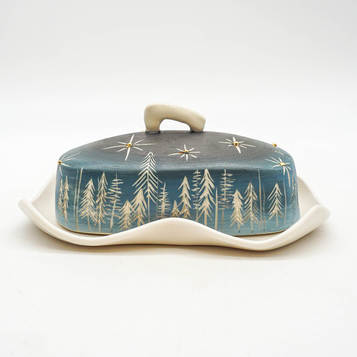Winter Night Butter Dish