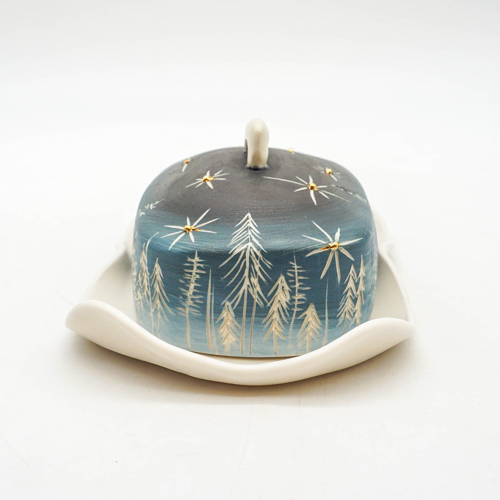Winter Night Butter Dish