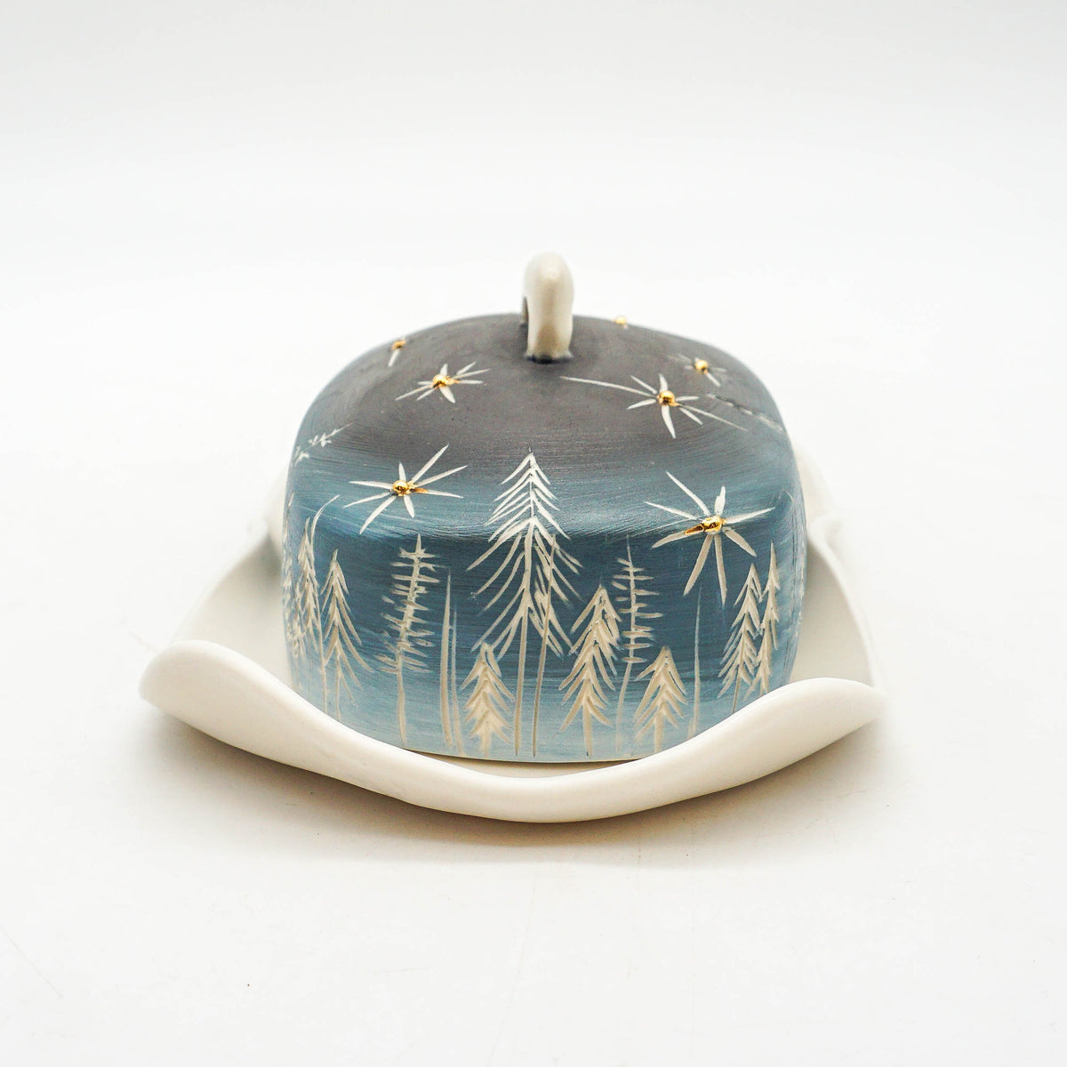 Winter Night Butter Dish