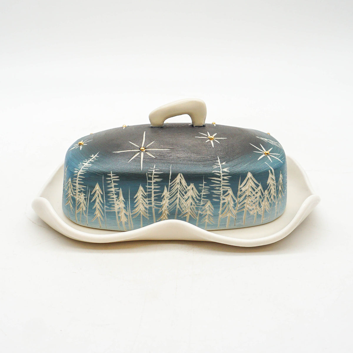 Winter Night Butter Dish