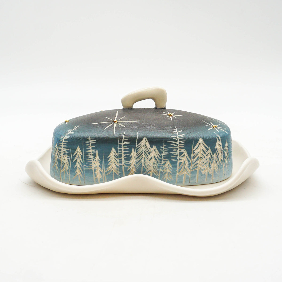 Winter Night Butter Dish