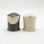 B&W Salt and Pepper Shakers