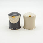 B&W Salt and Pepper Shakers