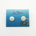 Round Mother Pearl Bermuda Stud Earrings