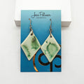 Diamond Leaf Dangle Earrings