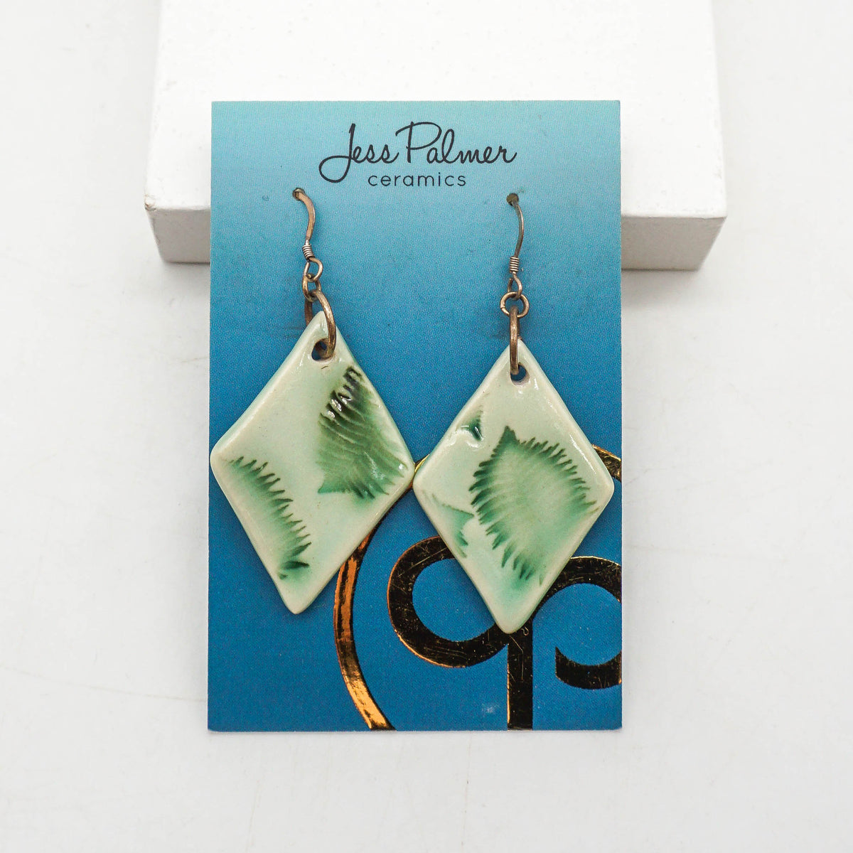 Diamond Leaf Dangle Earrings