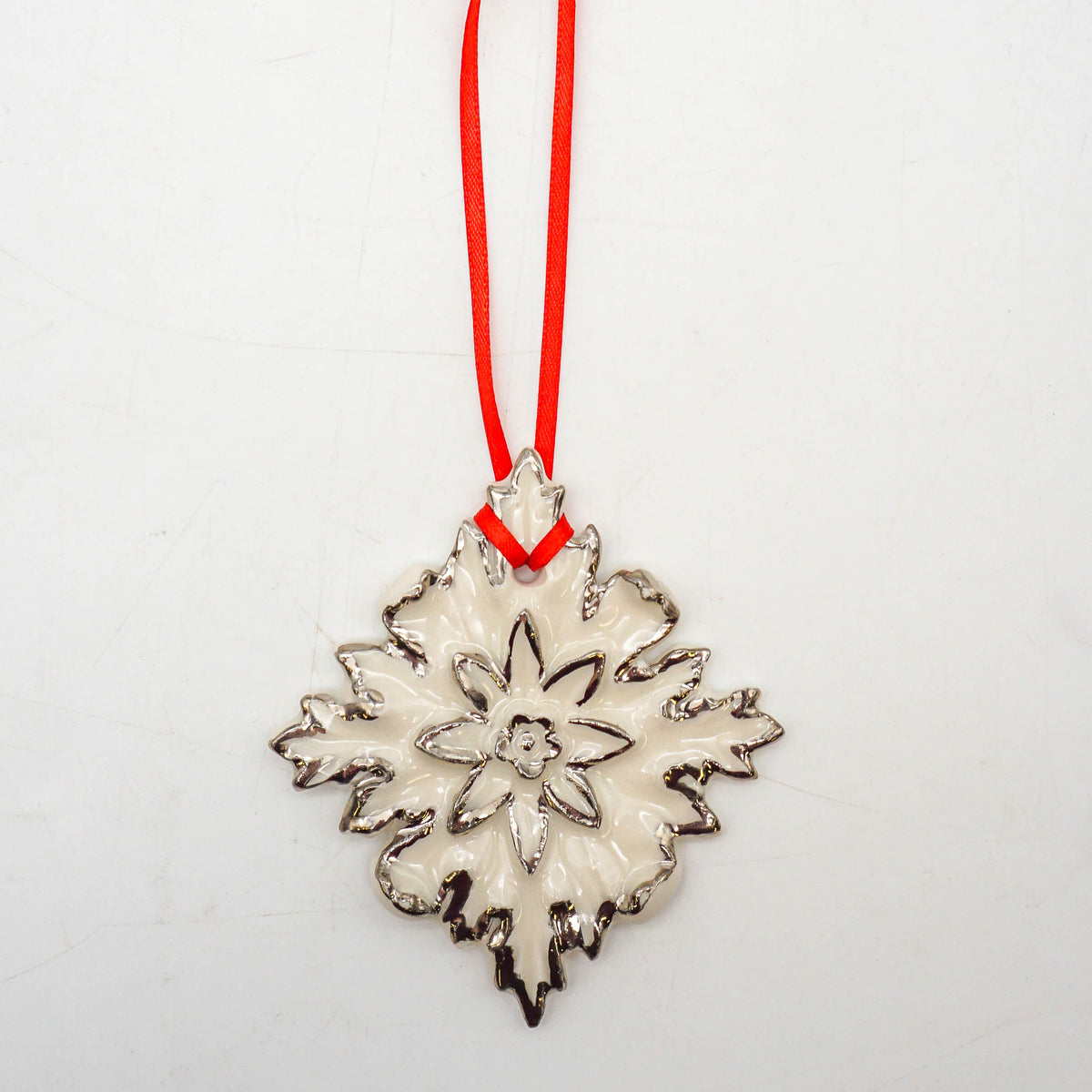 Silver Snowflake Ornament