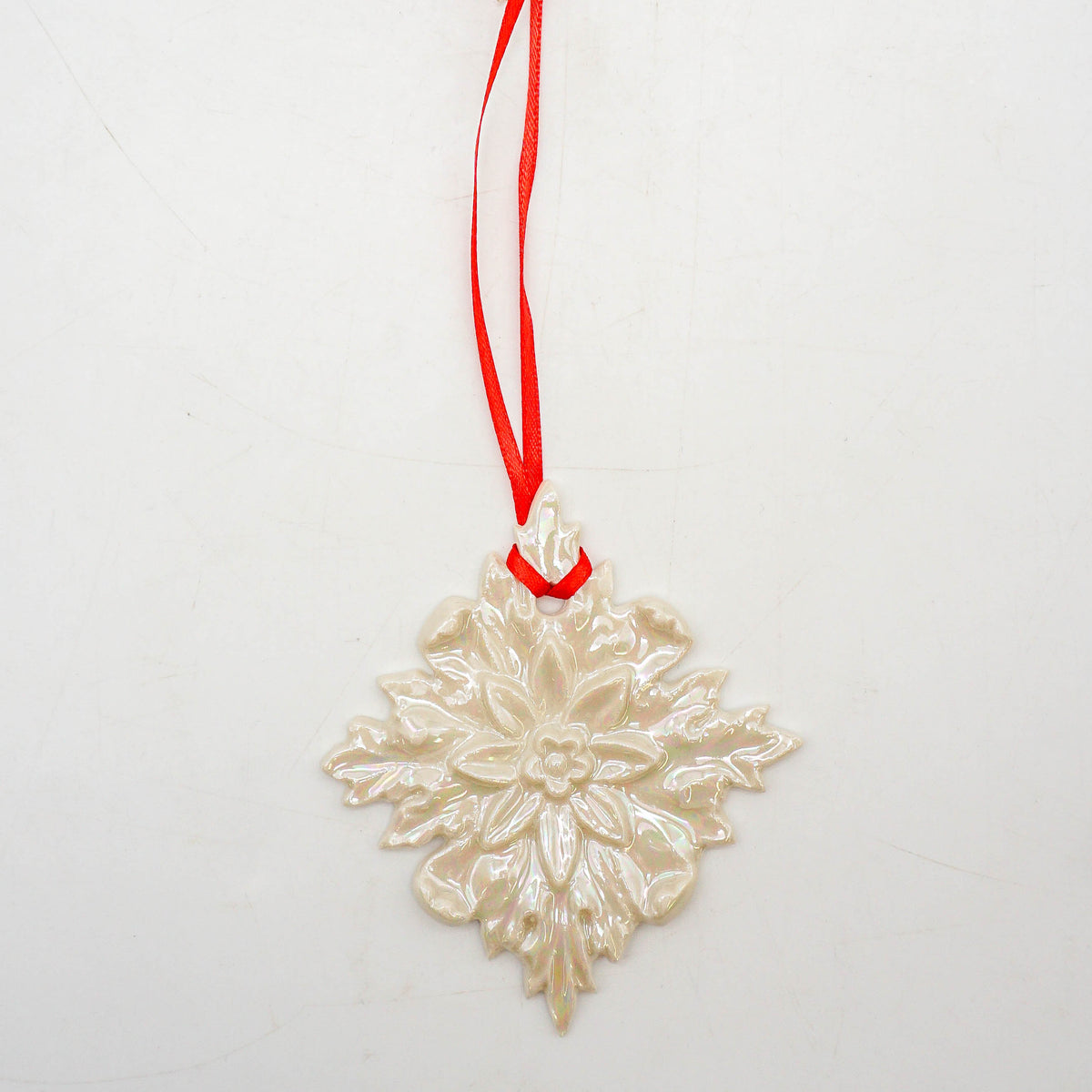 Mother Of Pearl Snowflake Ornament