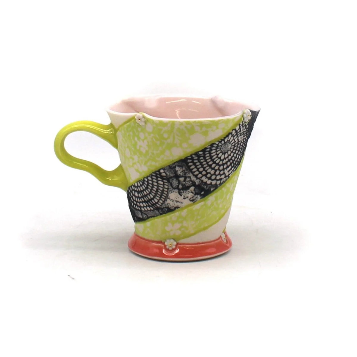 Chartreuse Floral Twist Mug