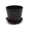 Medium Glazed Planter with Tray