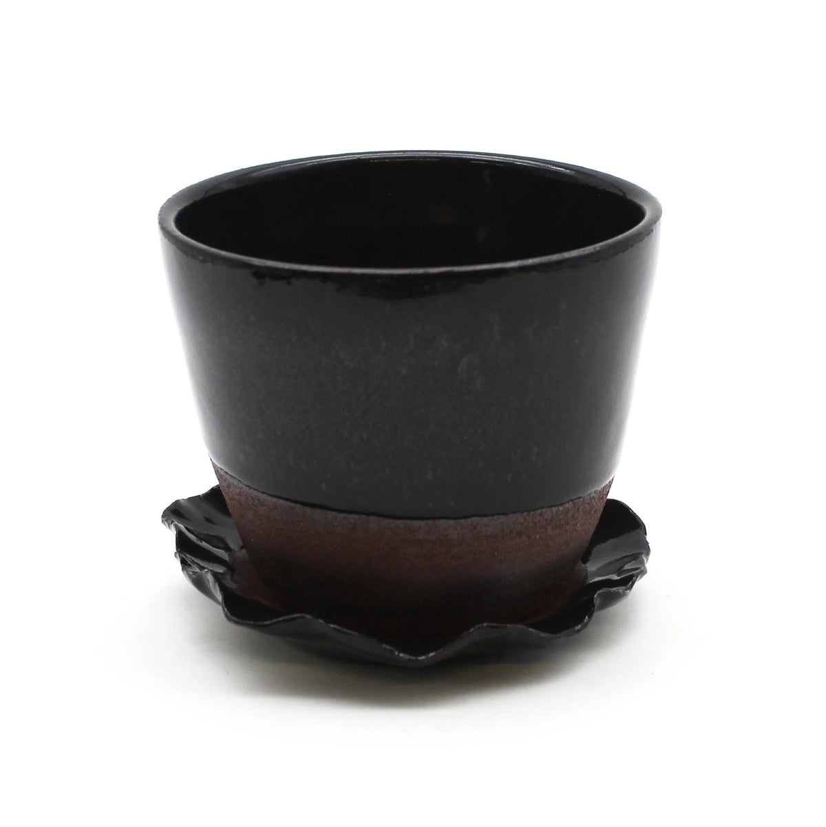 Medium Glazed Planter with Tray