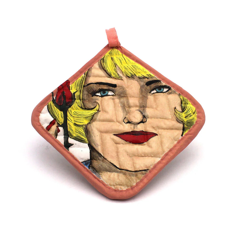 Potholder: Every Rose Has Its Thorns