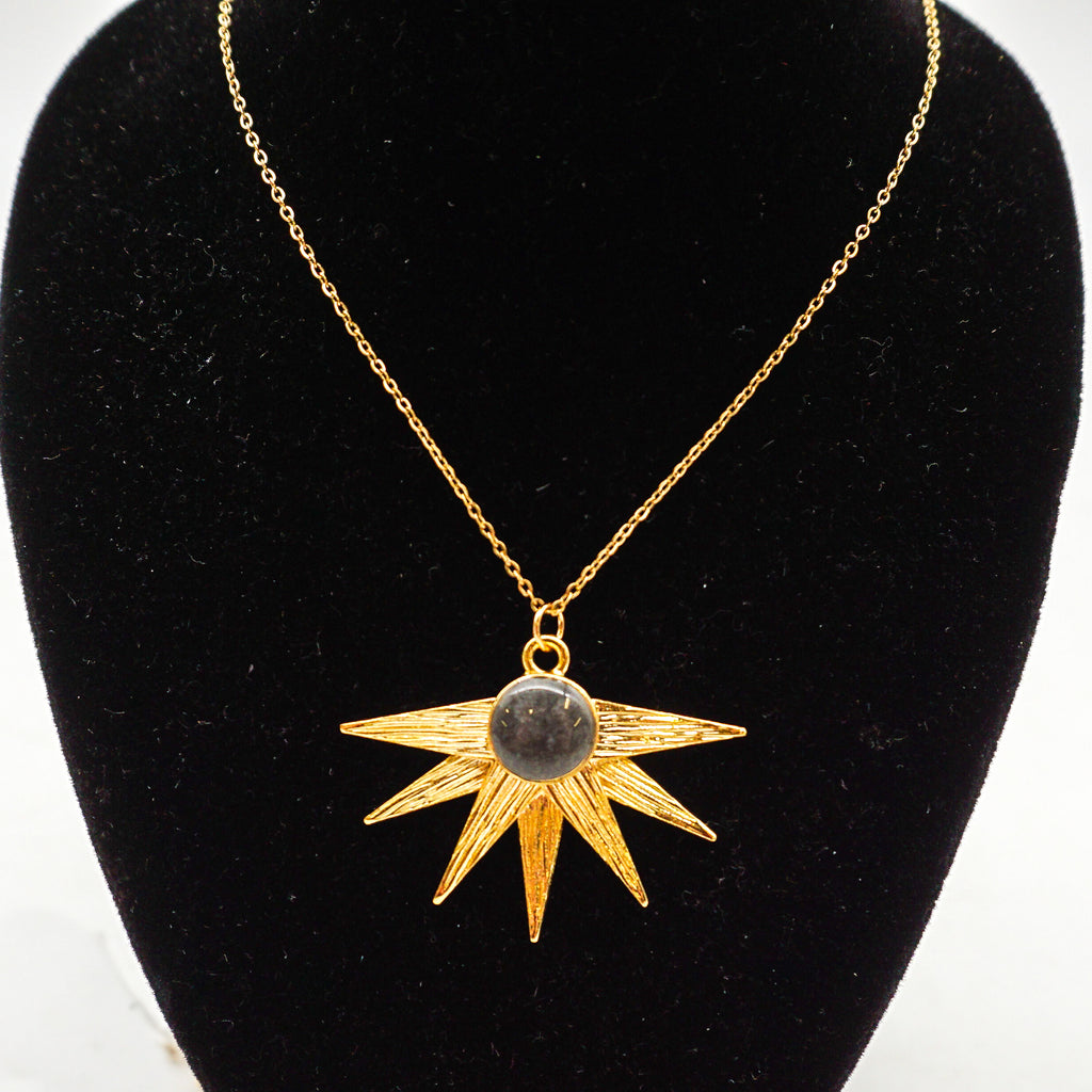 Sun Raze Necklace - Grey