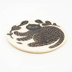 Sgraffito Cat Plate