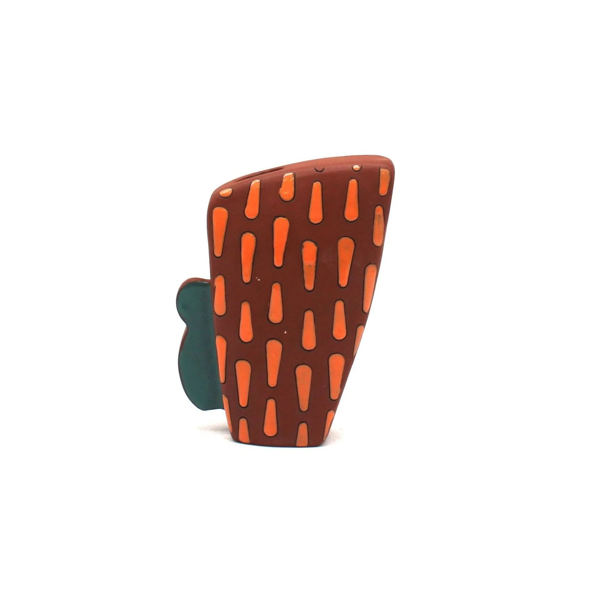 Orange Patterned Vase