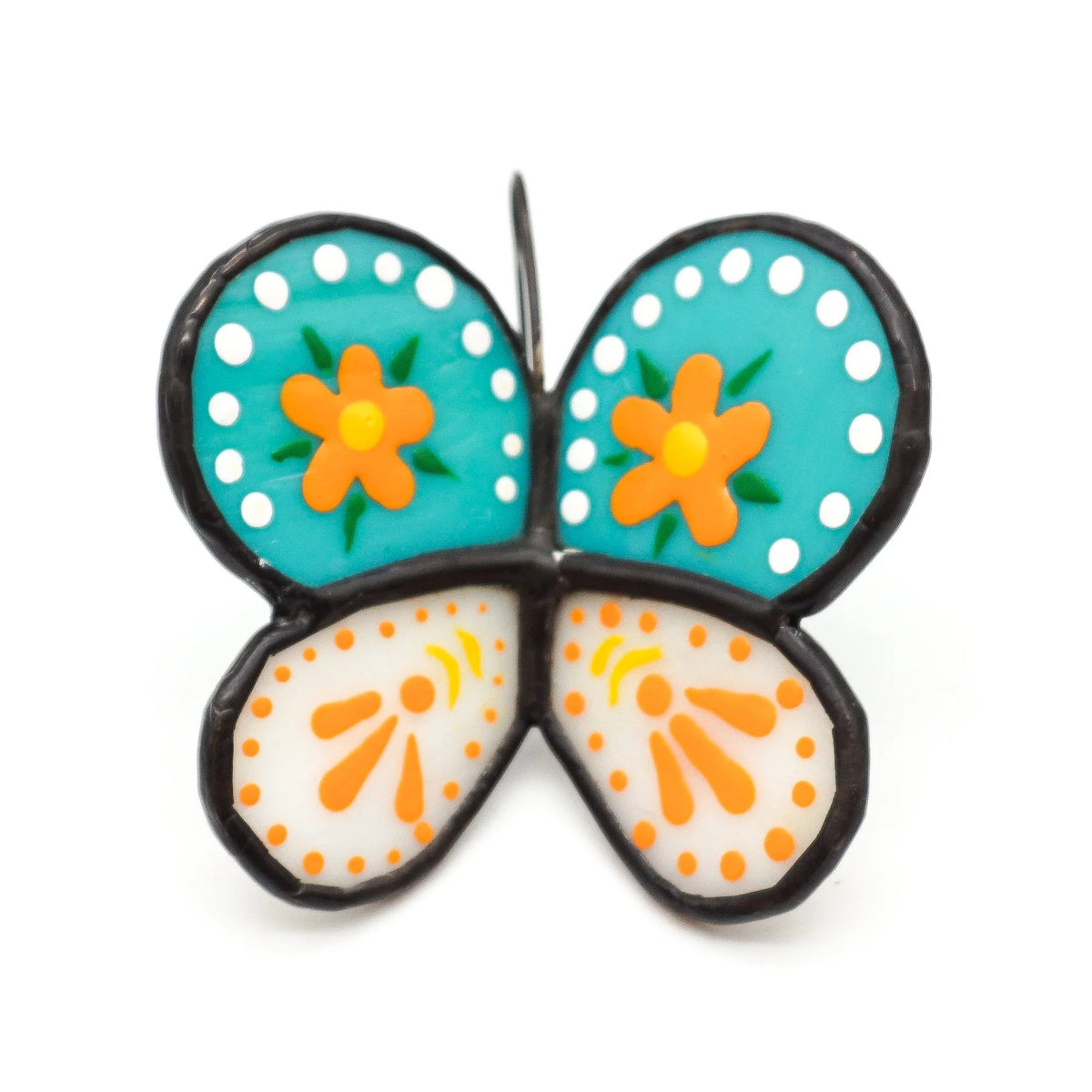 Butterfly Planter Hangers - Teal & White