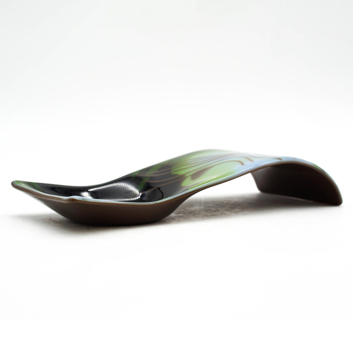 Large Spoon Rest - Dubai Chocolate Swirls