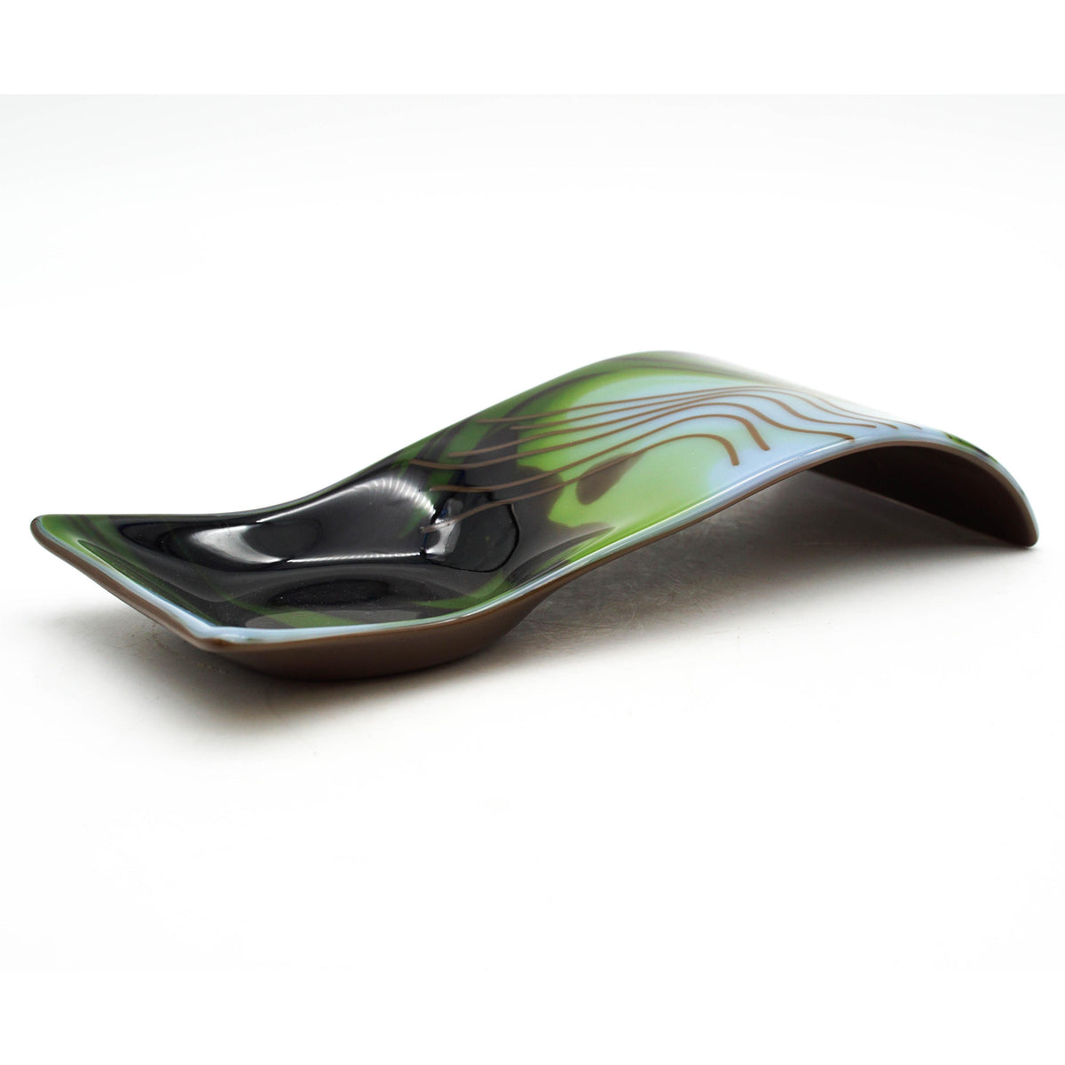 Large Spoon Rest - Dubai Chocolate Swirls