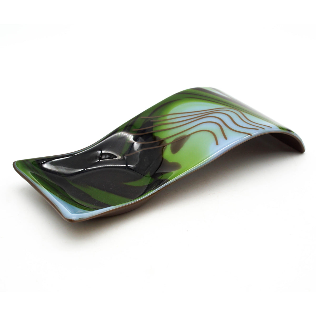 Large Spoon Rest - Dubai Chocolate Swirls