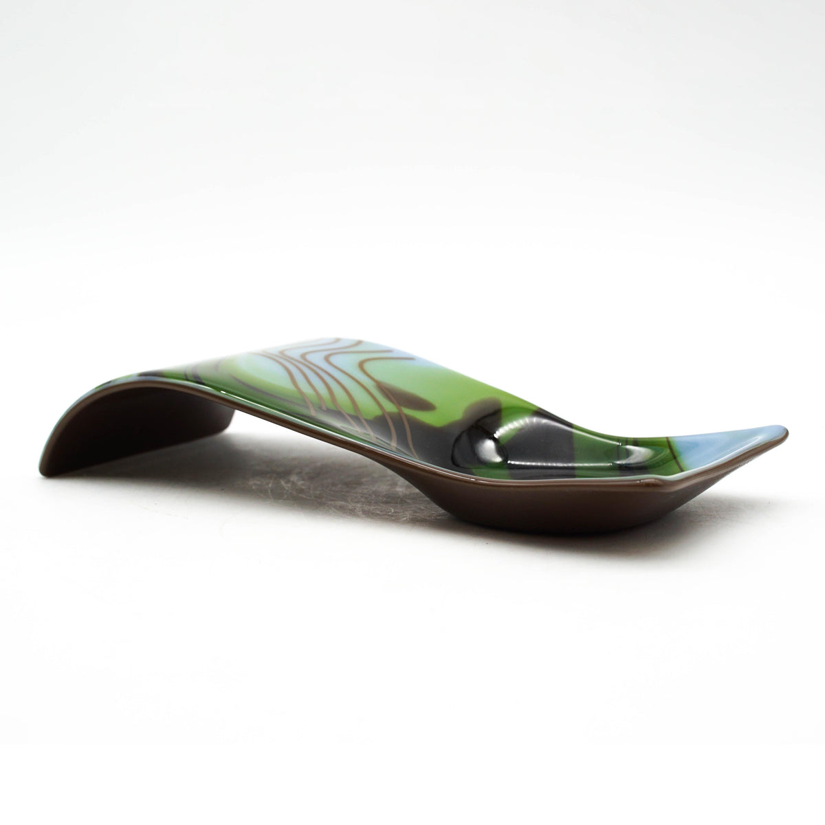 Large Spoon Rest - Dubai Chocolate Swirls