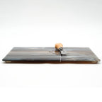 Large Charcuterie Board - Brown, Grey, White Swirls