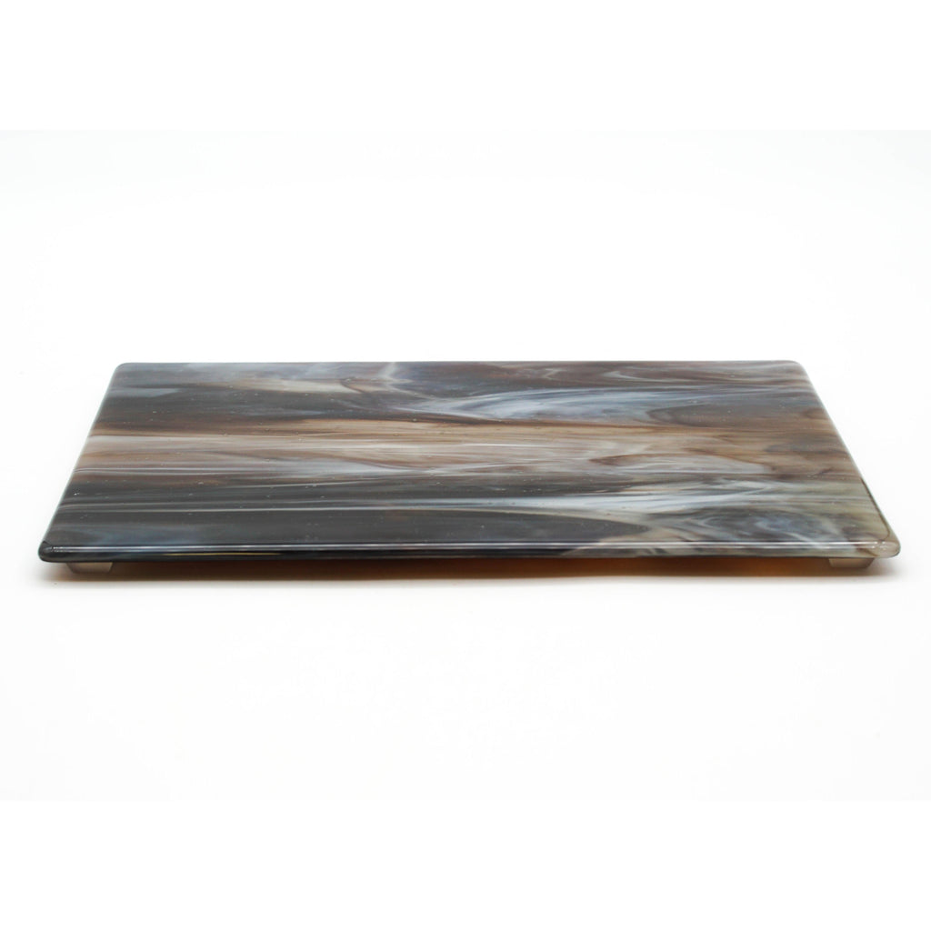 Large Charcuterie Board - Brown, Grey, White Swirls