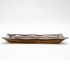 Large Platter - Brown, Grey, White Swirls