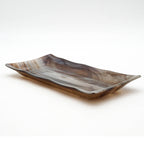 Large Platter - Brown, Grey, White Swirls