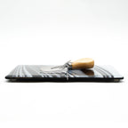 Small Charcuterie Board - Black and White Swirls