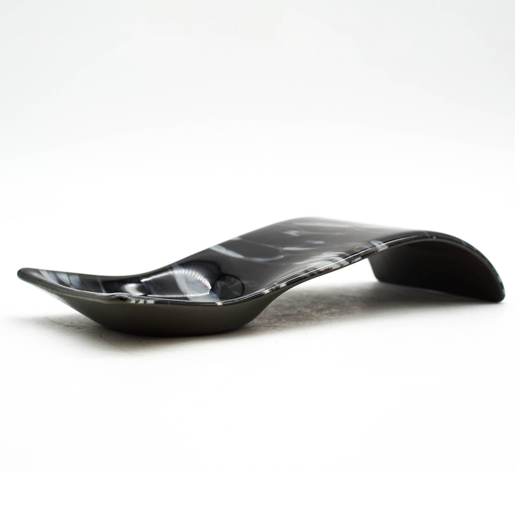 Large Spoon Rest - Black and White Swirls