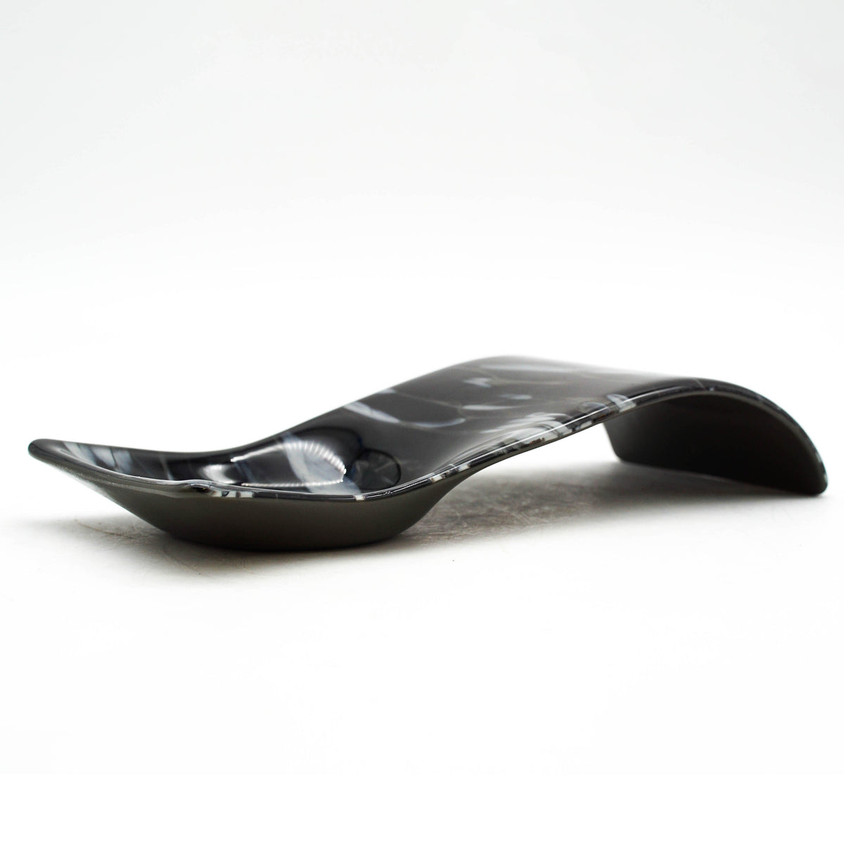 Large Spoon Rest - Black and White Swirls