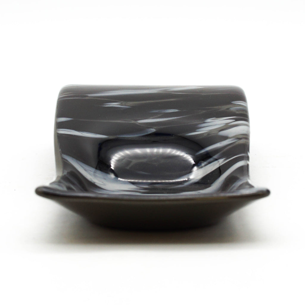 Large Spoon Rest - Black and White Swirls